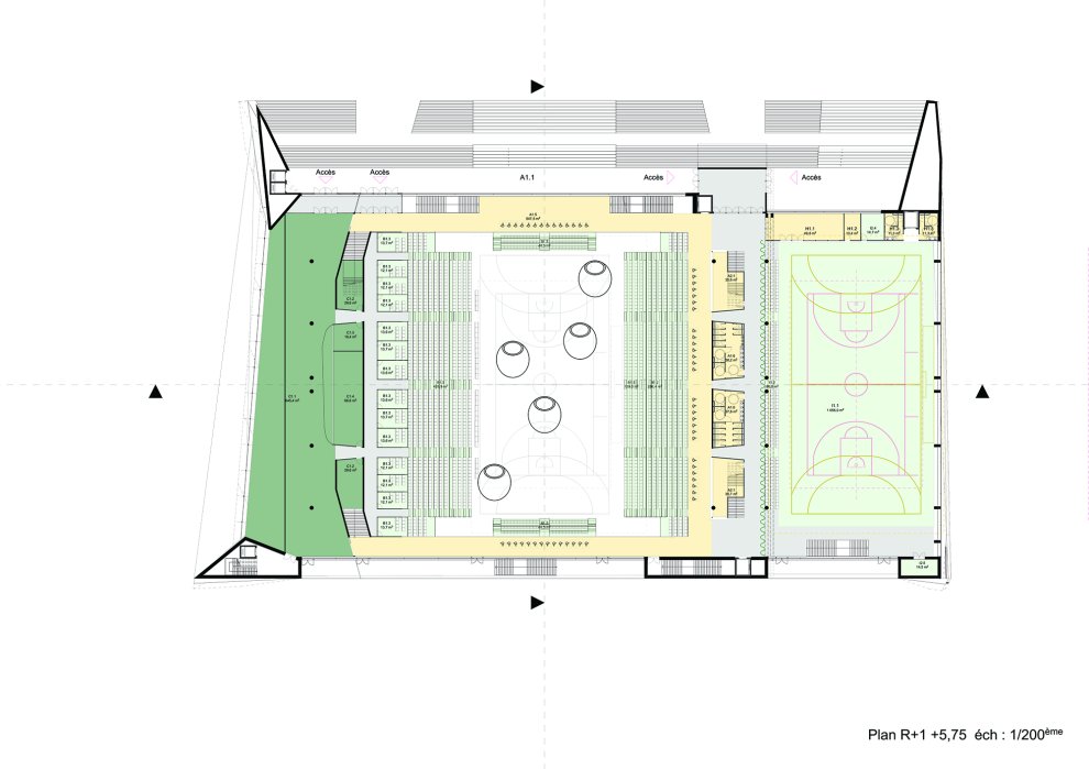 Grande salle évènementielle à vocation sportive